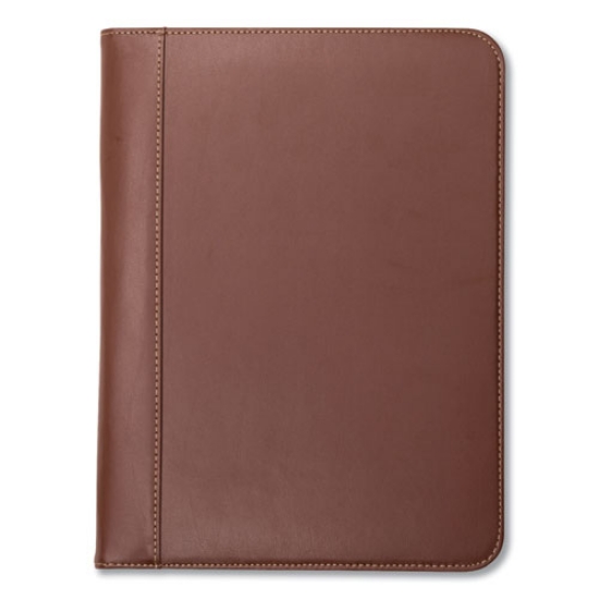 Picture of Contrast Stitch Leather Padfolio, 8 1/2 X 11, Leather, Tan