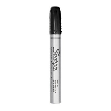 Picture of Durable Metal Barrel Permanent Marker, Broad Chisel Tip, Black