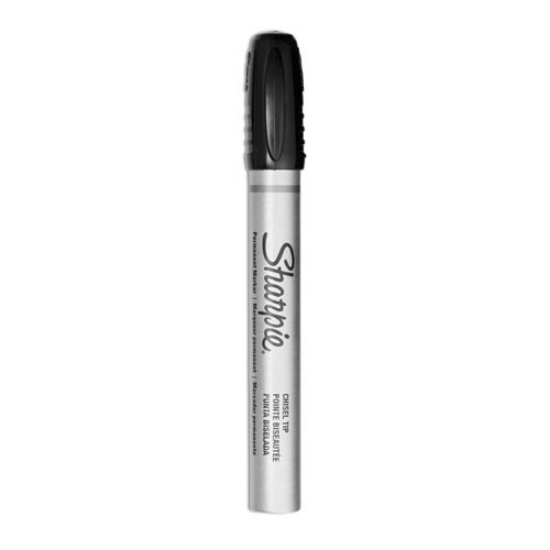 Picture of Durable Metal Barrel Permanent Marker, Broad Chisel Tip, Black