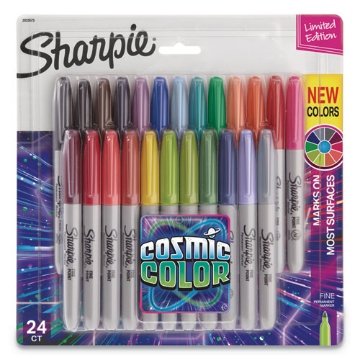 Picture of Cosmic Color Permanent Markers, Medium Bullet Tip, Assorted Cosmic Colors, 24/pack