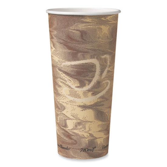 Picture of Single-Sided Poly Paper Hot Cups, 24 oz, Brown, 25/Bag, 20 Bags/Carton