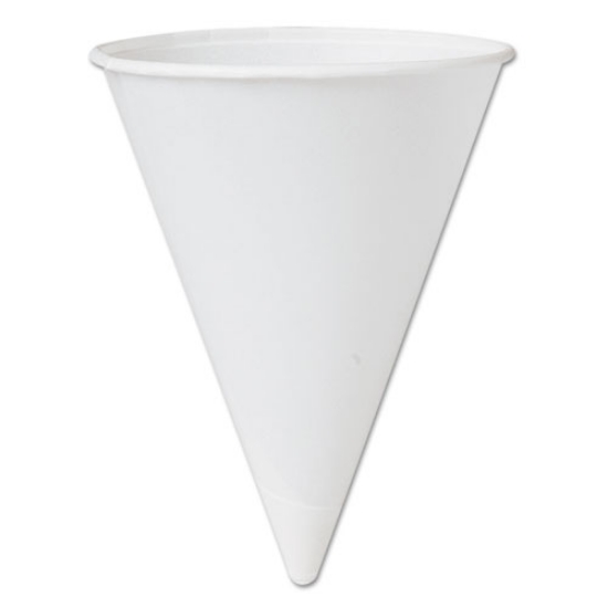 Picture of Bare Eco-Forward Treated Paper Cone Cups, ProPlanet Seal, 4.25 oz, White, 200/Bag, 25 Bags/Carton