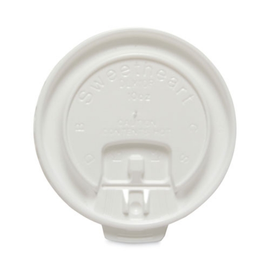 Picture of Lift Back And Lock Tab Cup Lids For Foam Cups, Fits 10 Oz Trophy Cups, White, 2,000/carton