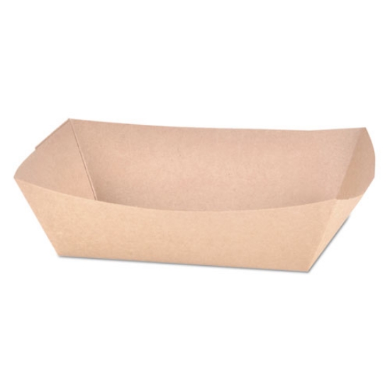 Picture of Eco Food Trays, 2.5 lb Capacity, 6.54 x 4.06 x 1.73, Brown Kraft, Paper, 500/Carton