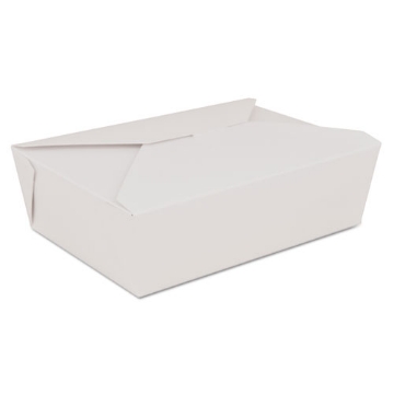 Picture of ChampPak Retro Carryout Boxes, #3, 7.75 x 5.5 x 2.5, White, Paper, 200/Carton