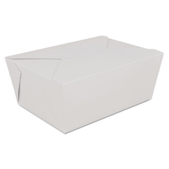 Picture of ChampPak Retro Carryout Boxes, #4, 7.75 x 5.5 x 3.5, White, Paper, 160/Carton