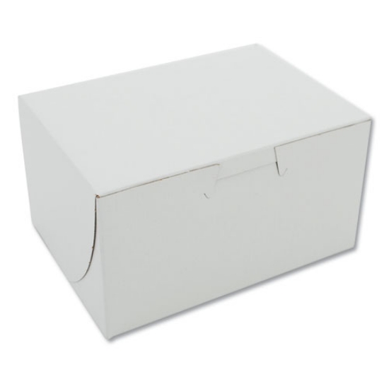 Picture of White One-Piece Non-Window Bakery Boxes, 4 x 2 x 5.5, White, Paper, 250/Carton