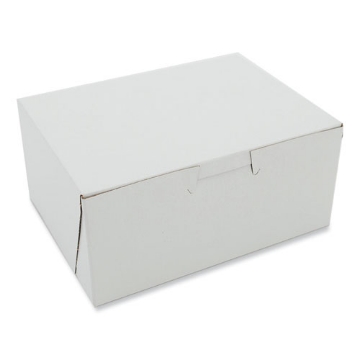 Picture of White One-Piece Non-Window Bakery Boxes, 6 x 4.5 x 2.75, White, Paper, 250/Carton