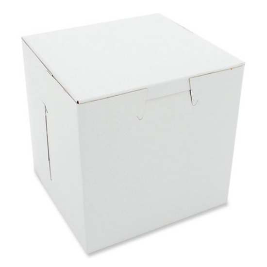 Picture of White One-Piece Non-Window Bakery Boxes, 4.5 x 4.5 x 4.5, White, Paper, 200/Carton