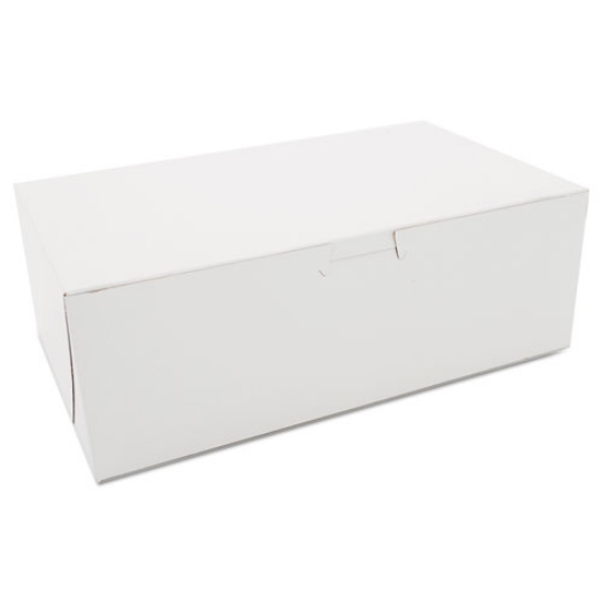 Picture of White One-Piece Non-Window Bakery Boxes, 10 x 6 x 3.5, White, Paper, 250/Bundle
