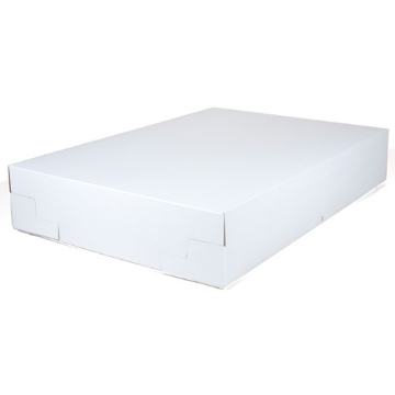 Picture of White One-Piece Non-Window Bakery Boxes, 25 x 17 x 4.5, White, Paper, 25/Carton