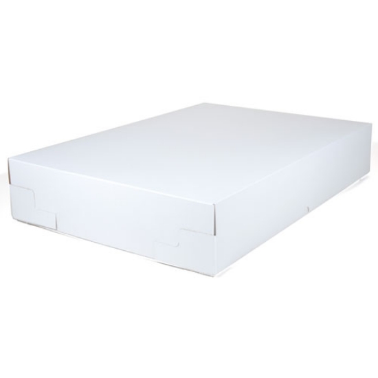 Picture of White One-Piece Non-Window Bakery Boxes, 25 x 17 x 4.5, White, Paper, 25/Carton