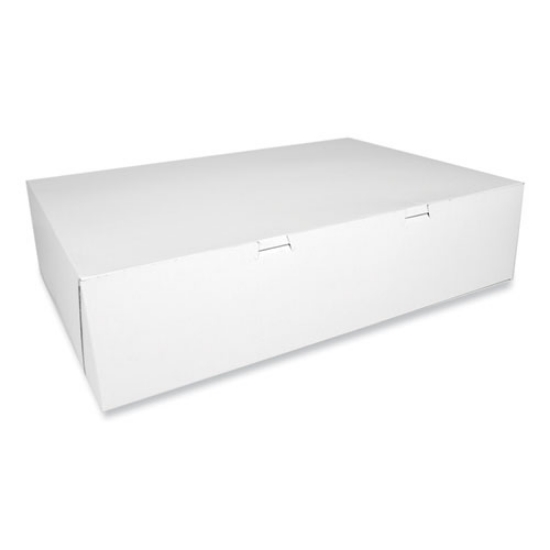 Picture of White One-Piece Non-Window Bakery Boxes, 20.5 x 14.5 x 5, White, Paper, 50/Carton