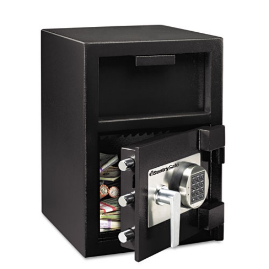 Picture of Digital Depository Safe, Extra Large, 1.3 Cu Ft, 14w X 15.6d X 24h, Black