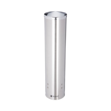Picture of Water Cup Dispenser with Removable Cap, For 4.5 oz to 7 oz Cone and  6 oz to 12 oz Flat Cups, Stainless Steel, 6/Carton
