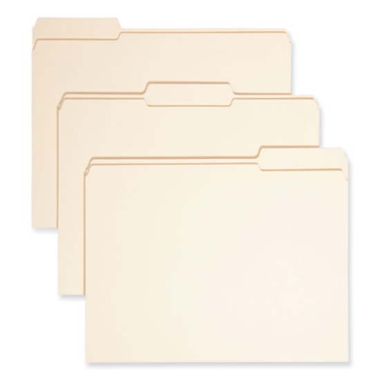 Picture of Expandable Heavyweight File Folders, 1/3-Cut Tabs: Assorted, Letter Size, 1.5" Expansion, Manila, 50/Box