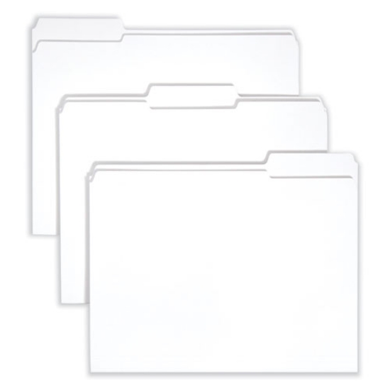 Picture of Reinforced Top Tab Colored File Folders, 1/3-Cut Tabs: Assorted, Letter Size, 0.75" Expansion, White, 100/Box