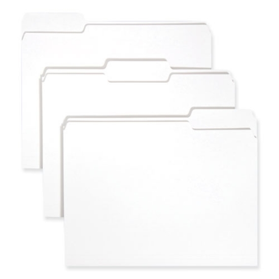 Picture of Colored File Folders, 1/3-Cut Tabs: Assorted, Letter Size, 0.75" Expansion, White, 100/Box