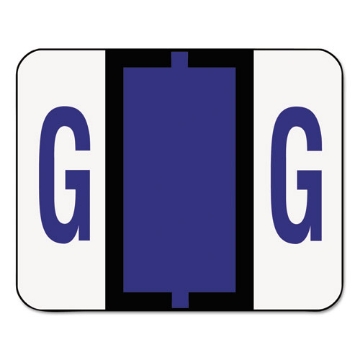 Picture of A-Z Color-Coded End Tab Filing Labels, G, 1 X 1.25, White, 500/roll