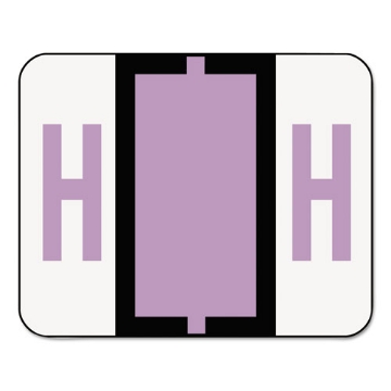 Picture of A-Z Color-Coded End Tab Filing Labels, H, 1 X 1.25, White, 500/roll