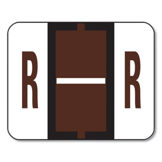 Picture of A-Z Color-Coded End Tab Filing Labels, R, 1 X 1.25, White, 500/roll