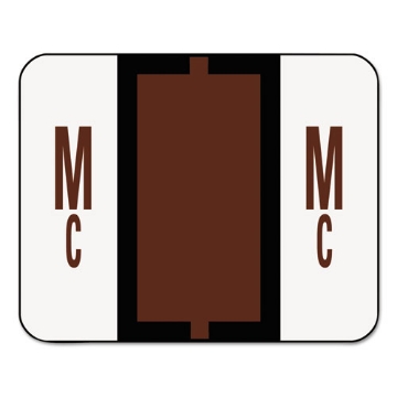 Picture of A-Z Color-Coded End Tab Filing Labels, Mc, 1 X 1.25, White, 500/roll