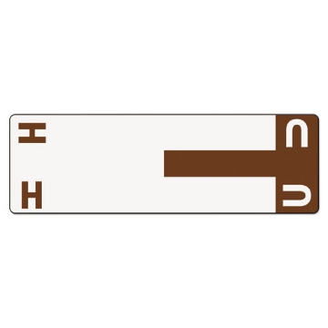 Picture of Alphaz Color-Coded First Letter Combo Alpha Labels, H/u, 1.16 X 3.63, Dark Brown/white, 5/sheet, 20 Sheets/pack