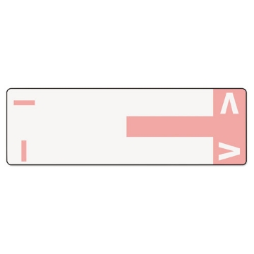 Picture of Alphaz Color-Coded First Letter Combo Alpha Labels, I/v, 1.16 X 3.63, Pink/white, 5/sheet, 20 Sheets/pack
