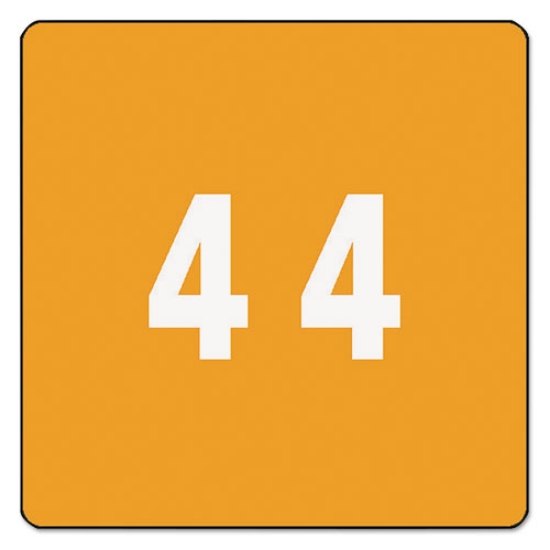 Picture of Numerical End Tab File Folder Labels, 4, 1.5 X 1.5, Orange, 250/roll