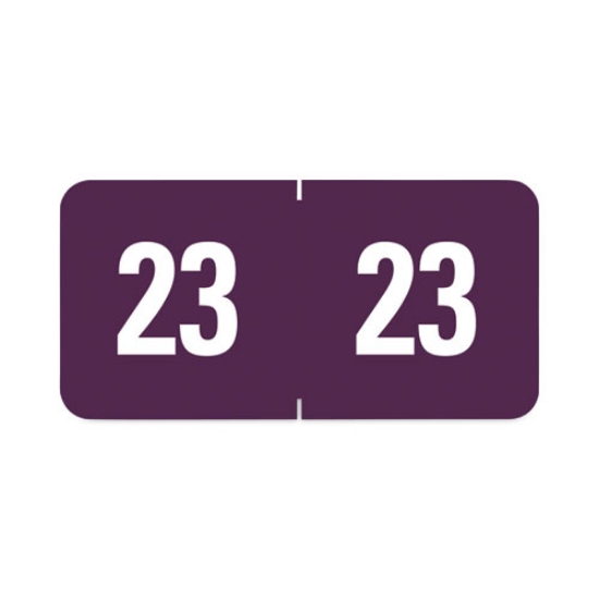 Picture of Yearly End Tab File Folder Labels, 23, 0.5 x 1, Purple, 25/Sheet, 10 Sheets/Pack