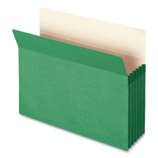 Picture of Colored File Pockets, 5.25" Expansion, Letter Size, Green