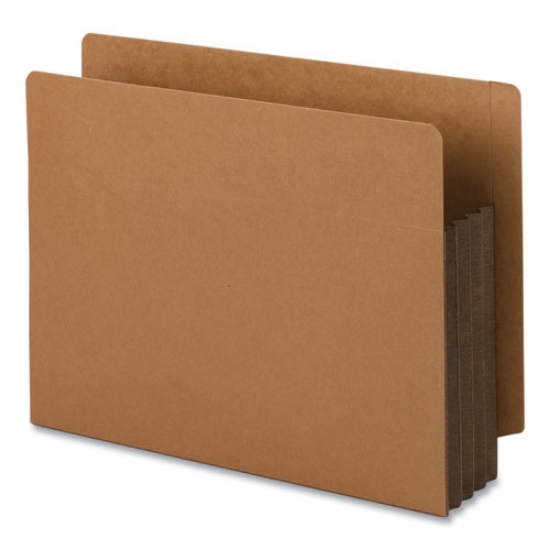 Picture of Redrope Drop-Front End Tab File Pockets, Fully Lined 6.5" High Gussets, 3.5" Expansion, Letter Size, Redrope/Brown, 10/Box