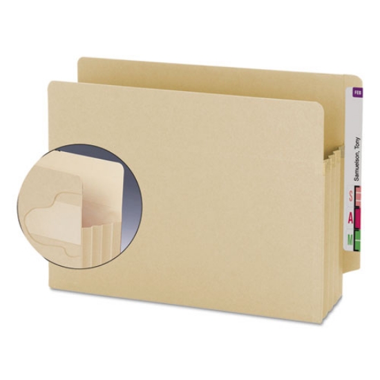 Picture of Manila End Tab Tuff Pockets, 3.5" Expansion, Letter Size, Manila, 10/box