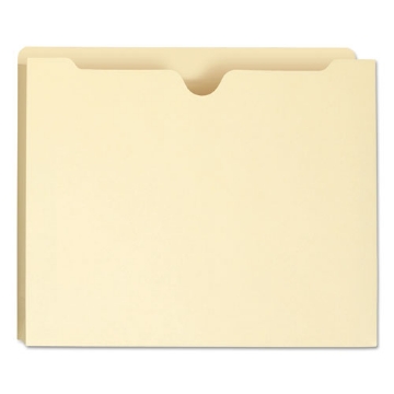 Picture of 100% Recycled Top Tab File Jackets, Straight Tab, Letter Size, Manila, 50/box