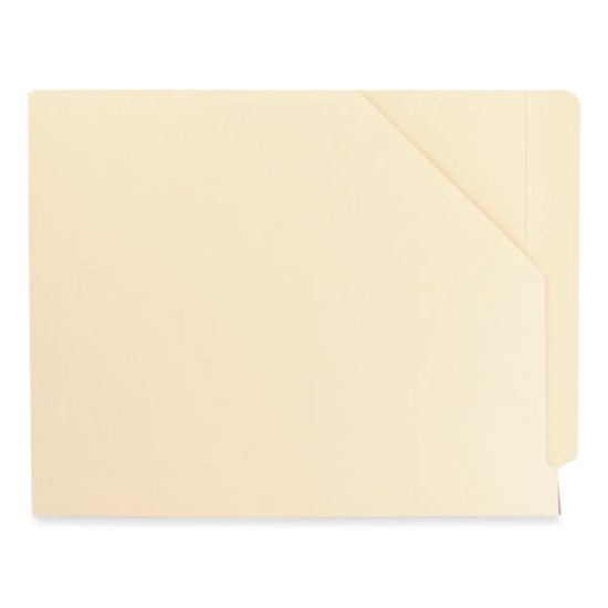 Picture of End Tab Jackets With Reinforced Tabs, Straight Tab, Letter Size, 11-Pt Manila, 100/box