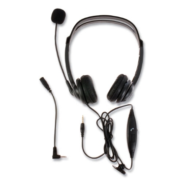 Picture of ZuM ZuM350B Binaural Over The Head Headset, Black