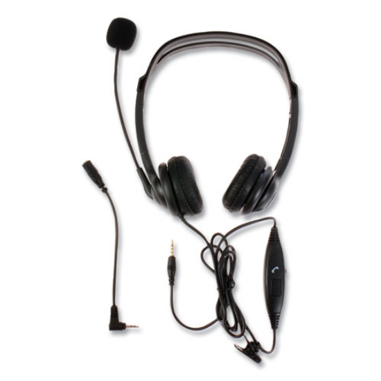 Picture of ZuM ZuM350B Binaural Over The Head Headset, Black