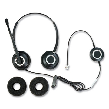 Picture of ZuM ZuMRJ9B Binaural Over The Head Headset, Black