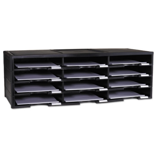 Picture of STOREX LITERATURE ORGANIZER, 12 COMPARTMENTS, 10.63 X 13.3 X 31.4, BLACK