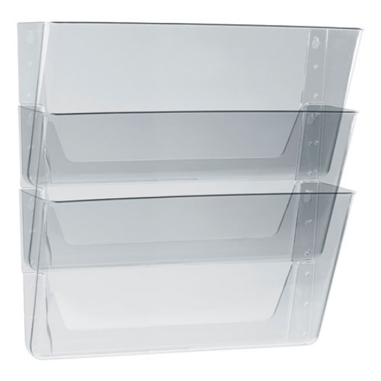 Picture of Wall File, 3 Sections, Legal Size 16" x 4" x 14", Clear, 3/Set