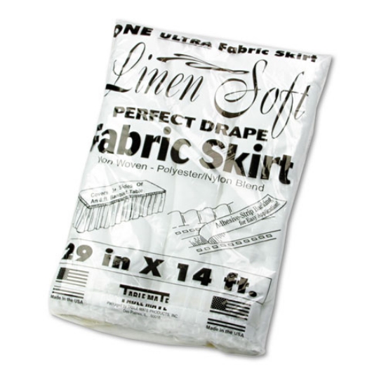 Picture of Table Set Linen-Like Table Skirting, Polyester, 29" X 14 Ft, White