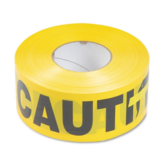 Picture of Caution Barricade Safety Tape, 3" X 1,000 Ft, Black/yellow