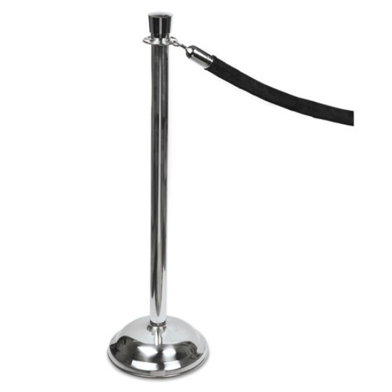 Picture of Crowd Control Posts, Chrome, 41" High, Silver, 2/box