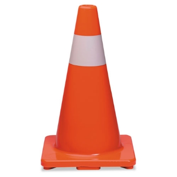 Picture of Traffic Cone, 10 X 10 X 18, Orange/silver