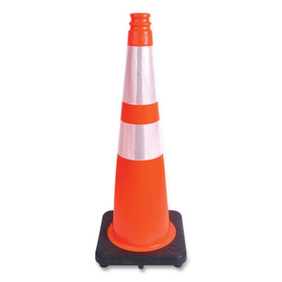 Picture of Traffic Cone, 10.75 x 10.75 x 28, Orange/Silver/Black