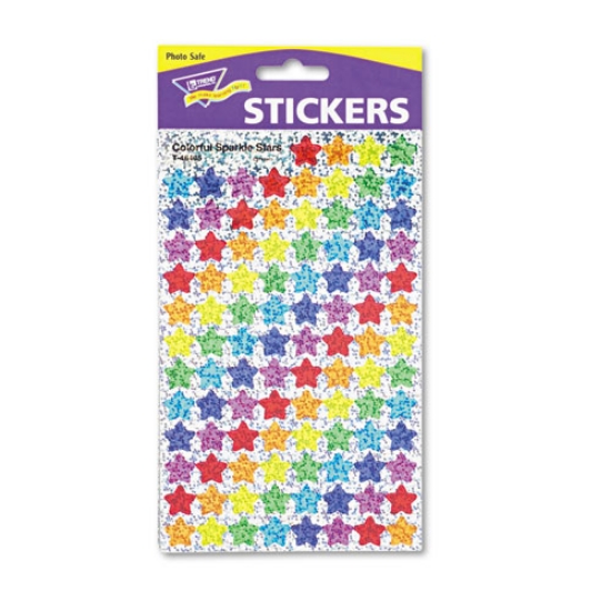 Picture of Superspots And Supershapes Sticker Variety Packs, Colorful Sparkle Stars, Assorted Colors,1,300/pack