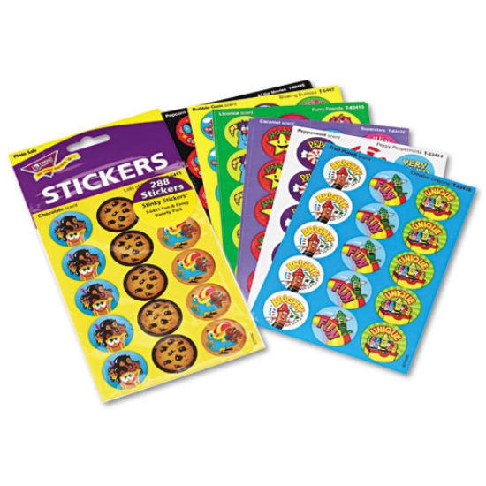 Picture of Stinky Stickers Variety Pack, Colorful Favorites, Assorted Colors, 300/pack