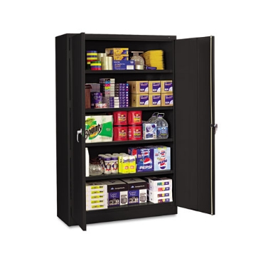 Picture of Assembled Jumbo Steel Storage Cabinet, 48w X 24d X 78h, Black