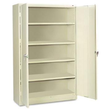 Picture of Assembled Jumbo Steel Storage Cabinet, 48w X 24d X 78h, Putty