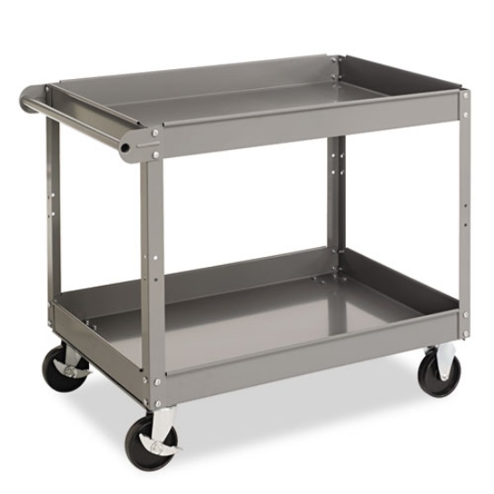 Picture of Two-Shelf Metal Cart, Metal, 2 Shelves, 500 lb Capacity, 24" x 36" x 32", Gray